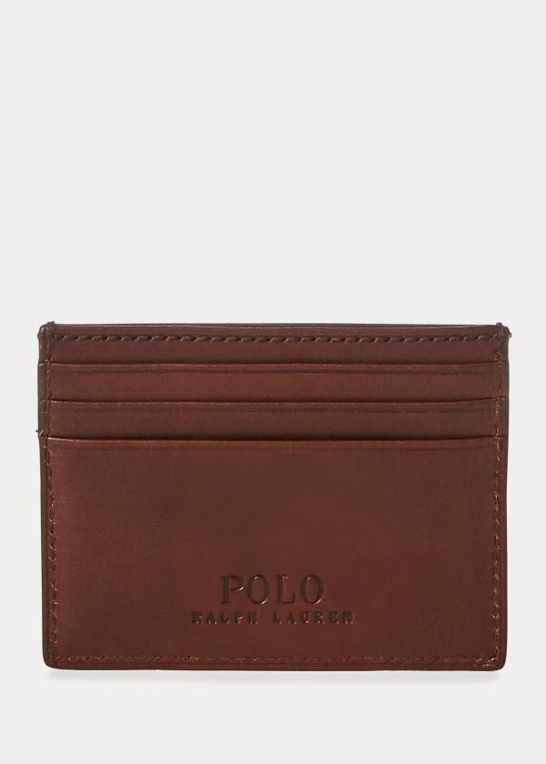 Men's Polo Ralph Lauren Heritage Full-Grain Card Holder | 829507XQM